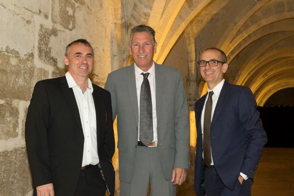 Sylvain Vernier, secrétaire de CHSCT, Ronald Schouleur, Président de l’INRS et Christophe Labattut, Directeur santé et sécurité au travail France du Groupe Carrefour