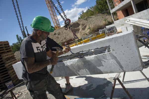 Chantiers de BTP en été