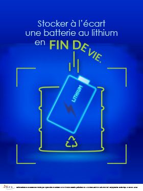 Stocker à l\'écart une batterie au lithium en fin de vie