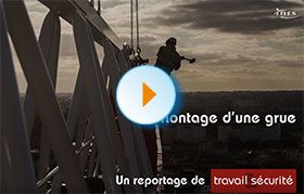 Sur le terrain - Montage d'une grue