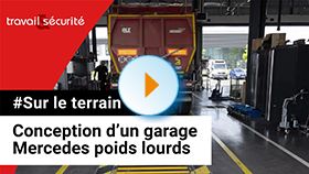 Sur le terrain - Conception d'un garage Mercedes poids lourds