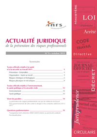 Couverture du bulletin d’actualité juridique d’octobre 2013