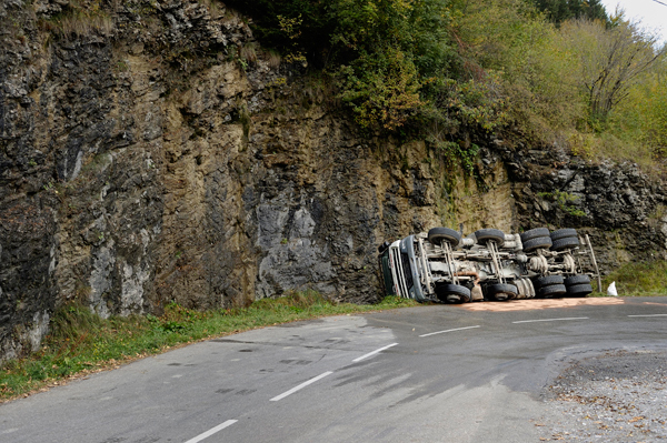 Camion accidenté 