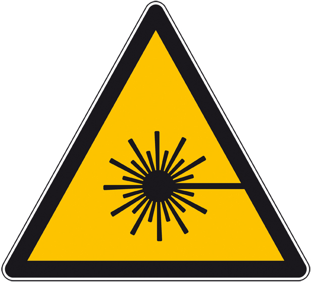 Pictogramme de signalisation : rayonnement laser