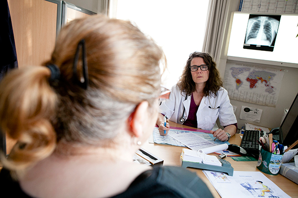 Consultation dans un service de médecine du travail